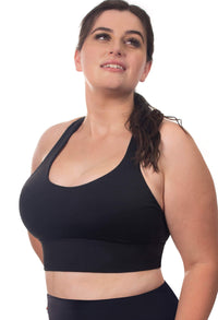 Long Line Mesh Racer Back Sports Bra & Flare Leggings Set