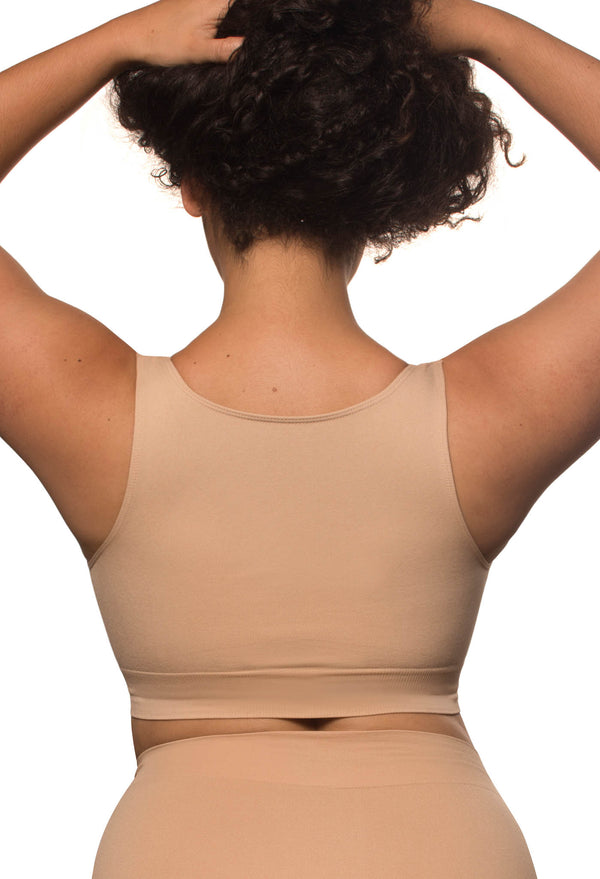 Double Lined Wire Free High Back Crop Bra & Prosthesis Set