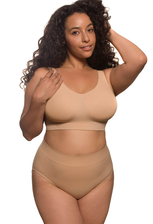 Double Lined Wire Free High Back Crop Bra & Prosthesis Set