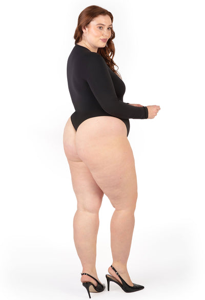 Plus Size Long Sleeve Bodysuit G-String | ButterFit