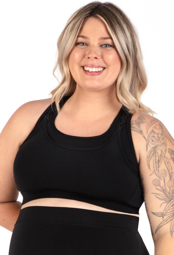 Pregnancy & Nursing Racer Back Bra | Easy-On & One-Handed Nursing