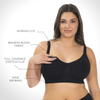 Lilac Snow Bamboo Nursing Bra + High Cut Undies Set With FREE Eco-Friendly Reusable Nursing Pads