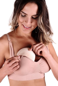 Lilac Snow Bamboo Nursing Bra + High Cut Undies Set With FREE Eco-Friendly Reusable Nursing Pads