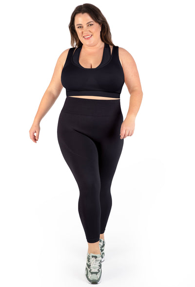 Plus Size Seamless High Waist Full Length Leggings