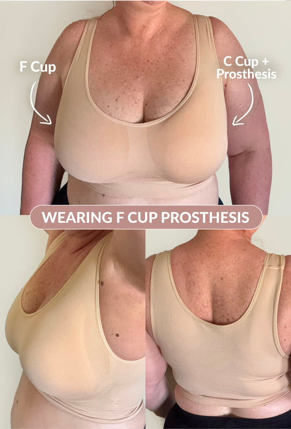 Double Lined Wire Free High Back Crop Bra & Prosthesis Set