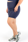 Plus Size Seamless High Waist Midi Biker Shorts