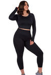 Plus Size Seamless High Waist 3/4 Capri Leggings