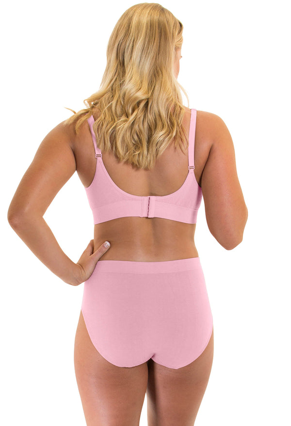 Lilac Snow Bamboo Nursing Bra + High Cut Undies Set