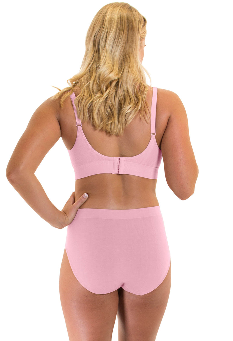 Lilac Snow Bamboo Nursing Bra + High Cut Undies Set