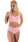 Lilac Snow Bamboo Nursing Bra + High Cut Undies Set