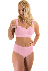 Lilac Snow Bamboo Nursing Bra + High Cut Undies Set