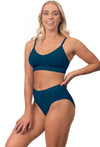 Pacific Blue Bamboo Bra + High Cut Set With FREE Nipple Covers