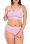 Lilac Snow Bamboo Nursing Bra + High Cut Undies Set