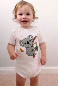 100% Organic Cotton Short Sleeve Baby Bodysuit