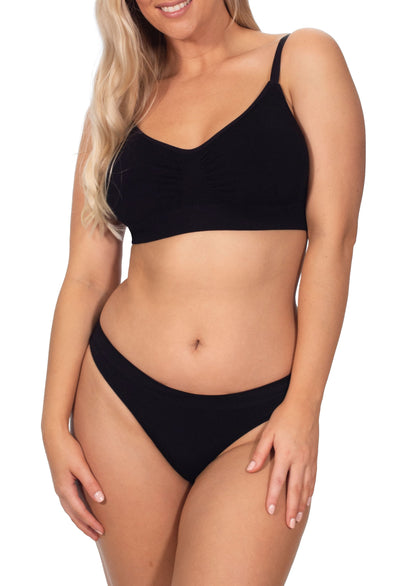 Bamboo Padded Wire Free Bra and Bikini Set