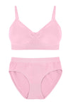 Lilac Snow Bamboo Bra + High Cut Set With FREE Nipple Covers