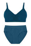Pacific Blue Bamboo Bra + High Cut Set With FREE Nipple Covers