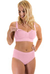 Lilac Snow Bamboo Nursing Bra + High Cut Undies Set With FREE Eco-Friendly Reusable Nursing Pads