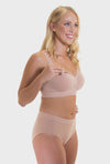 Lilac Snow Bamboo Nursing Bra + High Cut Undies Set With FREE Eco-Friendly Reusable Nursing Pads