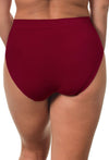 Burgundy Bamboo Nursing Bra + High Cut Undies Set With FREE Eco-Friendly Reusable Nursing Pads