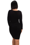 Maternity Bamboo Long Sleeve Bodycon Dress