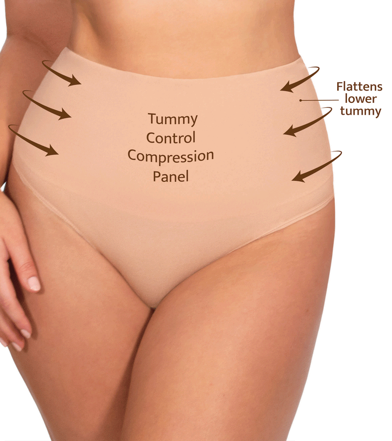 Tan High Waist Shaping G String