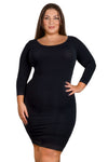 Plus Size Bamboo 3/4 Sleeve Bodycon Dress