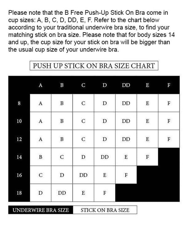 2 Pack Push Up Stick On Bra - Seconds Sale