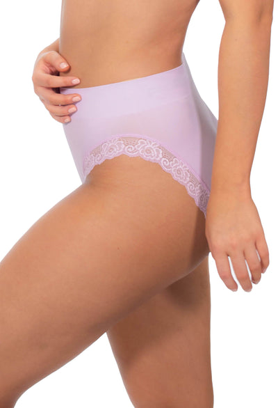 Invisible Lace Contour High Cut Brief Lilac Snow